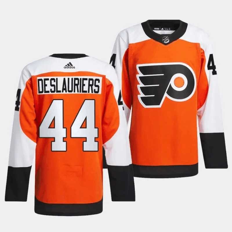 Men%27s Philadelphia Flyers #44 Nicolas Deslauriers 2023-24 Orange Stitched Jersey Dzhi->philadelphia flyers->NHL Jersey